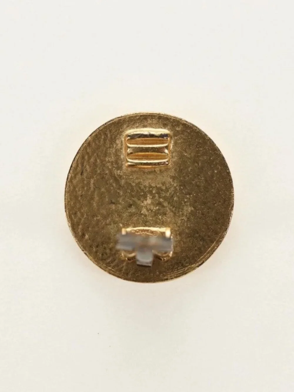 CHANEL Earring metal Gold Tone CC Auth 180939M
